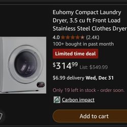 Euhomy Compact Laundry Dryer