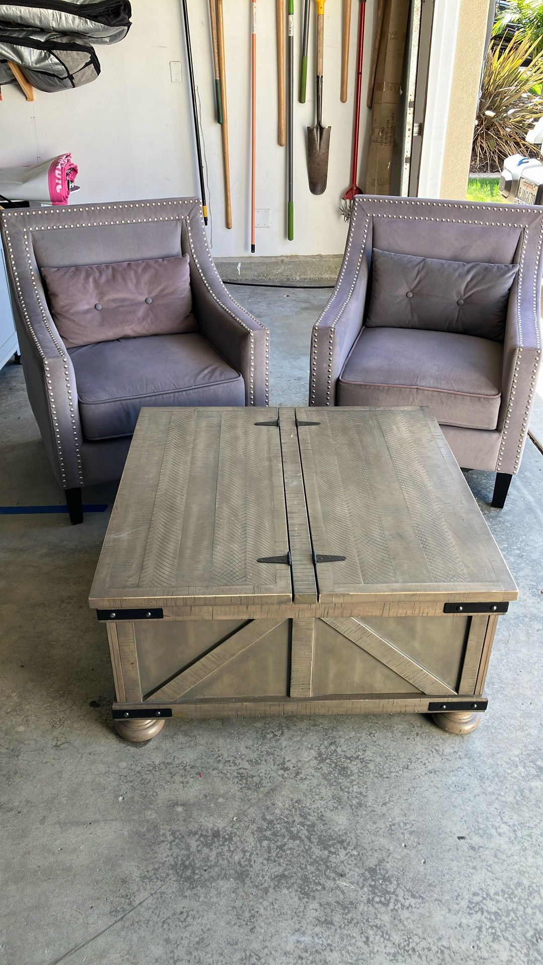 2 Chairs Plus Coffee Table Free