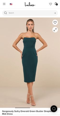 Lulus Dress Emerald Green Large 