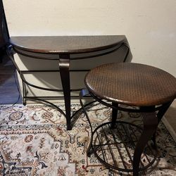 Set 2 Mesitas De Metal 