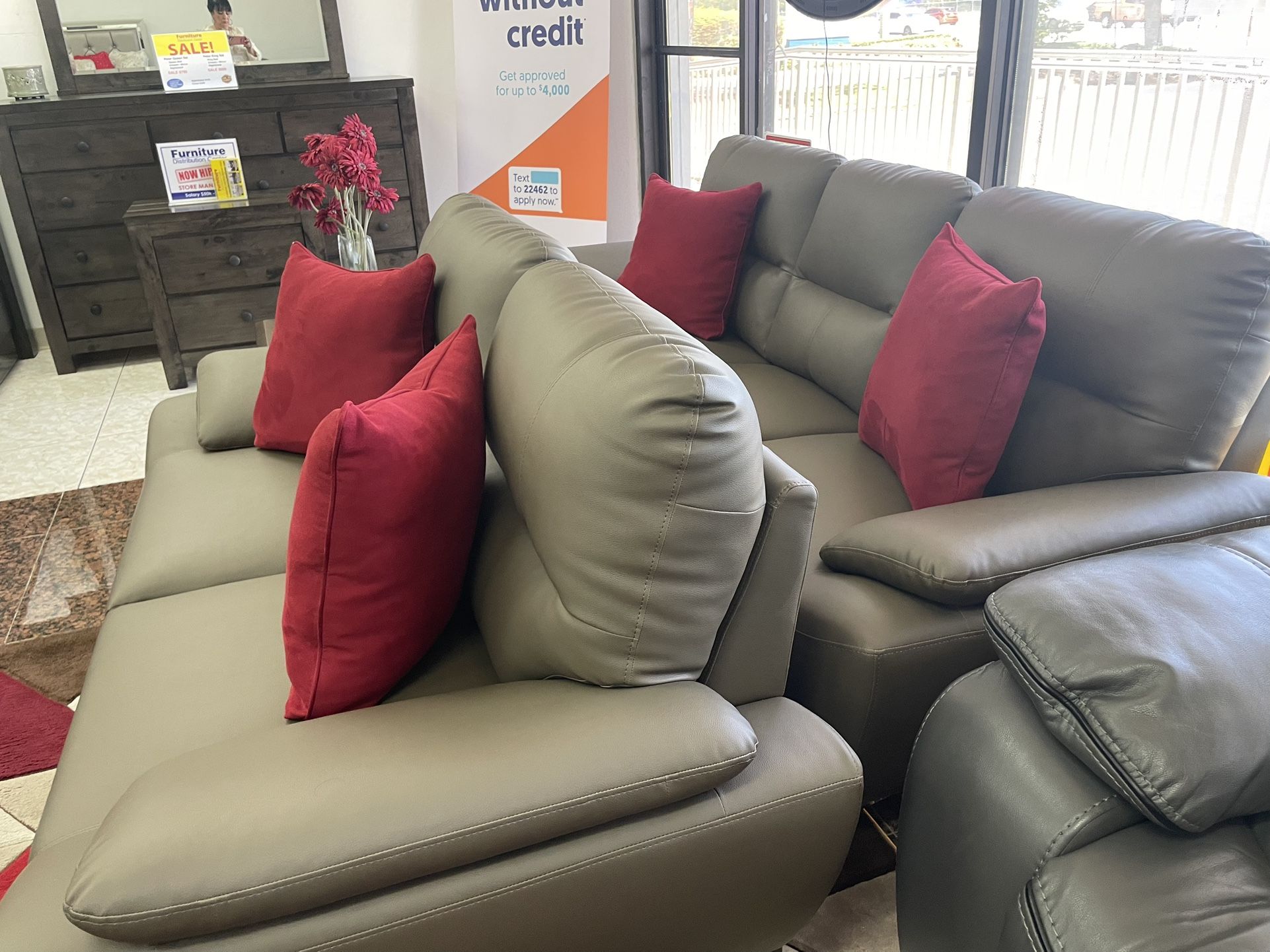 Valencia two-piece sofa loveseat, living room $6 99 with easy finance
