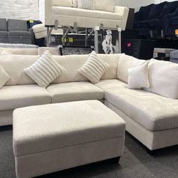 New Sectional Ivory