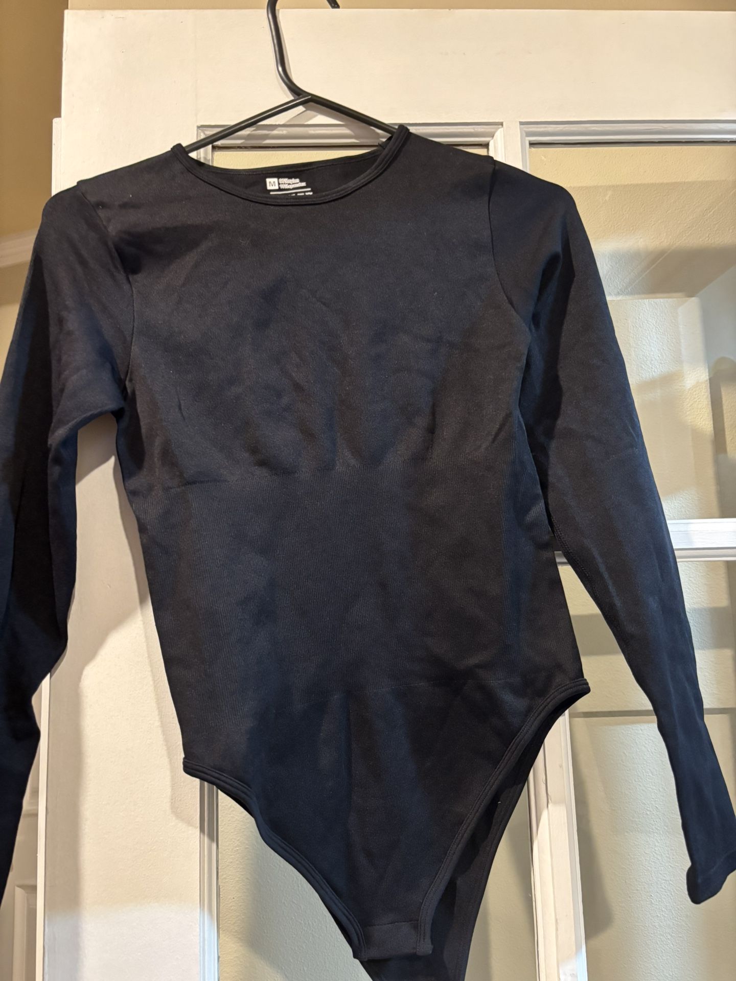 Women's Sexy Bodysuit T-Shirts, Square Neck Long Sleeve Slimming Body Shaper Tops.  Body sexy para mujer, camiseta moldeadora de cuerpo adelgazante de