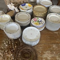 140 Plus Thrifted/vintage Plates We Used For Wedding. Variety 