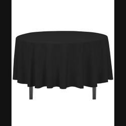 Quality Black 90 Inch Round Tablecloths~$8