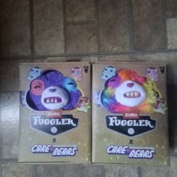 Care Bears x Fuggler Share Bear & Togetherness Bear Set of 2 Authentic Plush NEW