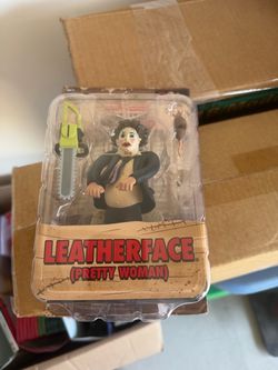Leather face figure