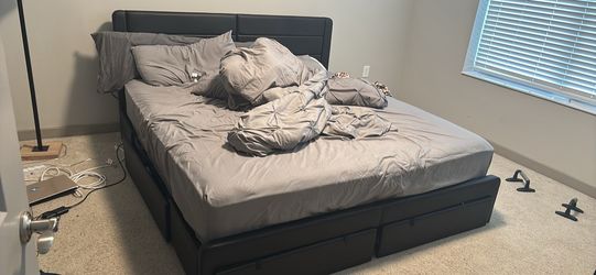 King Bed frame and mattress