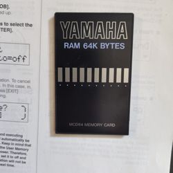 Yamaha Ram Card  For Synthesizer 2 ×64  Banks
