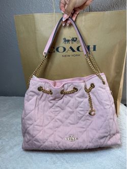 New PINK DENIM COACH PURSE