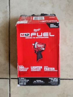 Milwaukee
M12 FUEL 12V Lithium-Ion Brushless Cordless Stubby 1/2 in. Impact Wrench (Tool-Only)