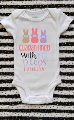 Quarantined with my peeps Easter onesie