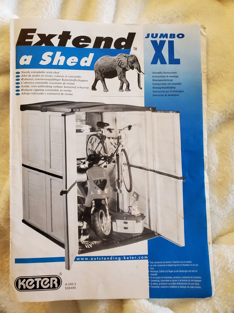 Keter Jumbo XL Extend A Shed W/Extra Section 5x10