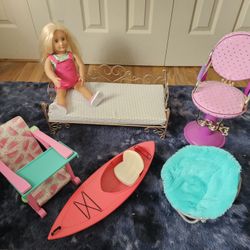 OUR GENERATION or AMERICAN GIRL Doll Bed Chair Kayak and more Accessories