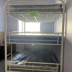 Metal Bunk Beds Triple ( Full Size Or Twin Size) 