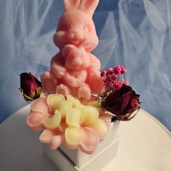 Easter bunny candle. handmade 