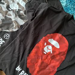 2 bathing ape shirts ( $65 each )