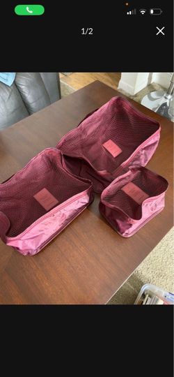 Burgundy Travel Packing Cubes Set of 3