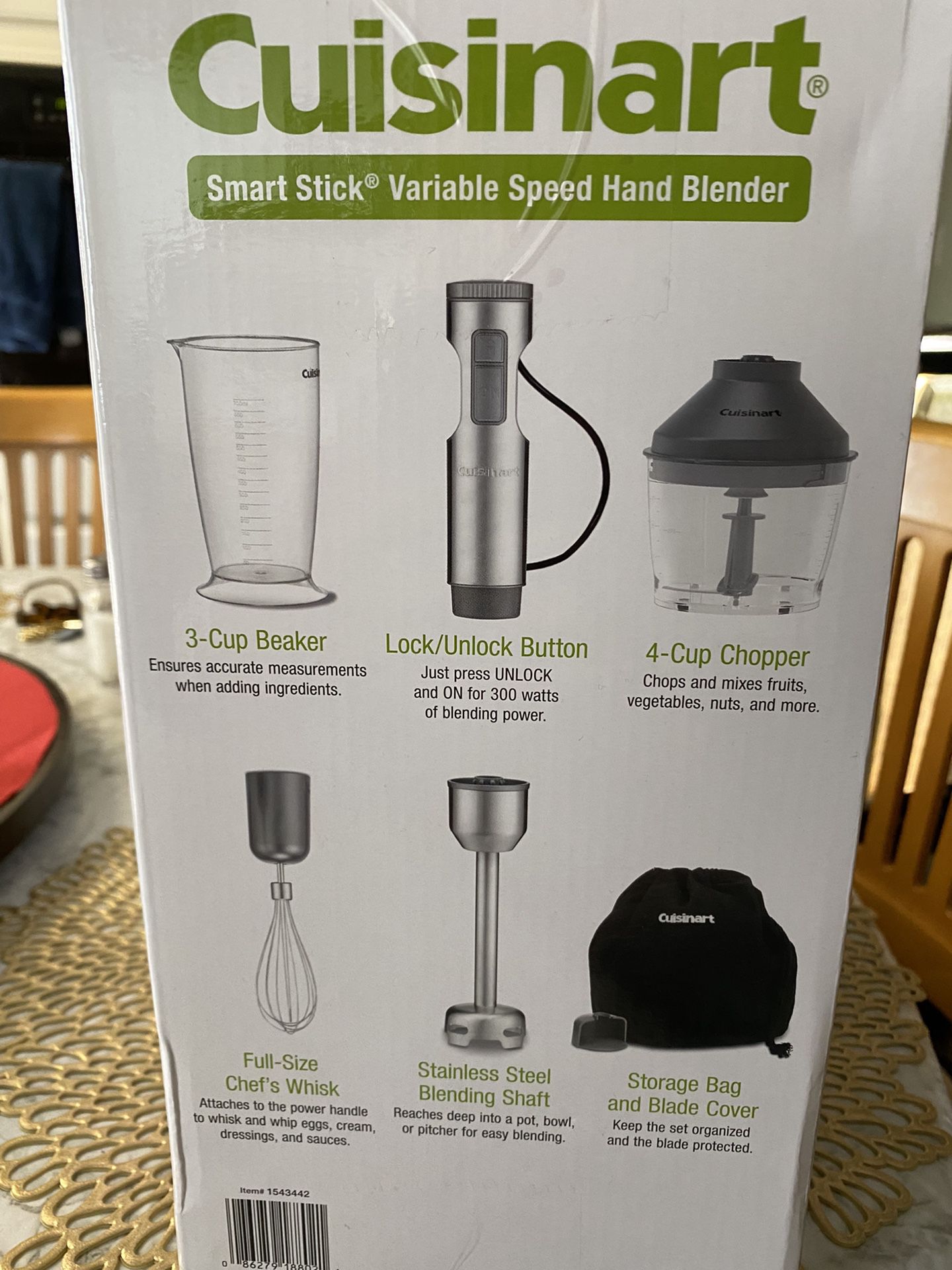 Cuisinart Smart Stick Hand Blender With Whisk, Chopper & Mixing/Measuring  Cup