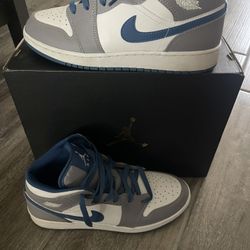 AIR JORDAN 1 MID (GS) Cement Grey