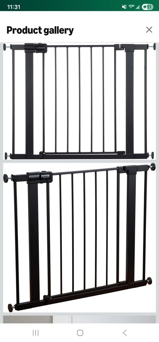 Safety 1st Easy Install 29" Tall, 28"-38" Wide Walk Thru Gate, Black