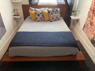 Queen Mid-Century Platform Bed