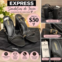 Sandalias de tacón con elegancia en cada paso de la marca original Express.
