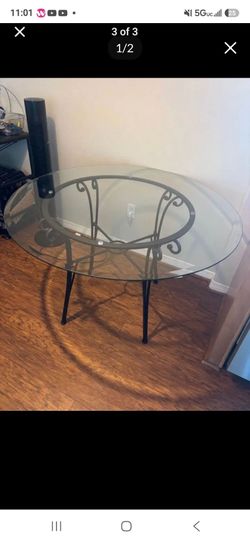 Glass Table + 4 Chairs