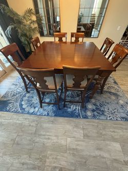 Solid Wood Counter height Dinning Table and 8 chairs