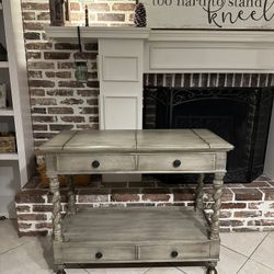 Stunning Refinished Vintage HENREDON Bar Cart / Island / Server with wheels / Sideboard /  Console Table