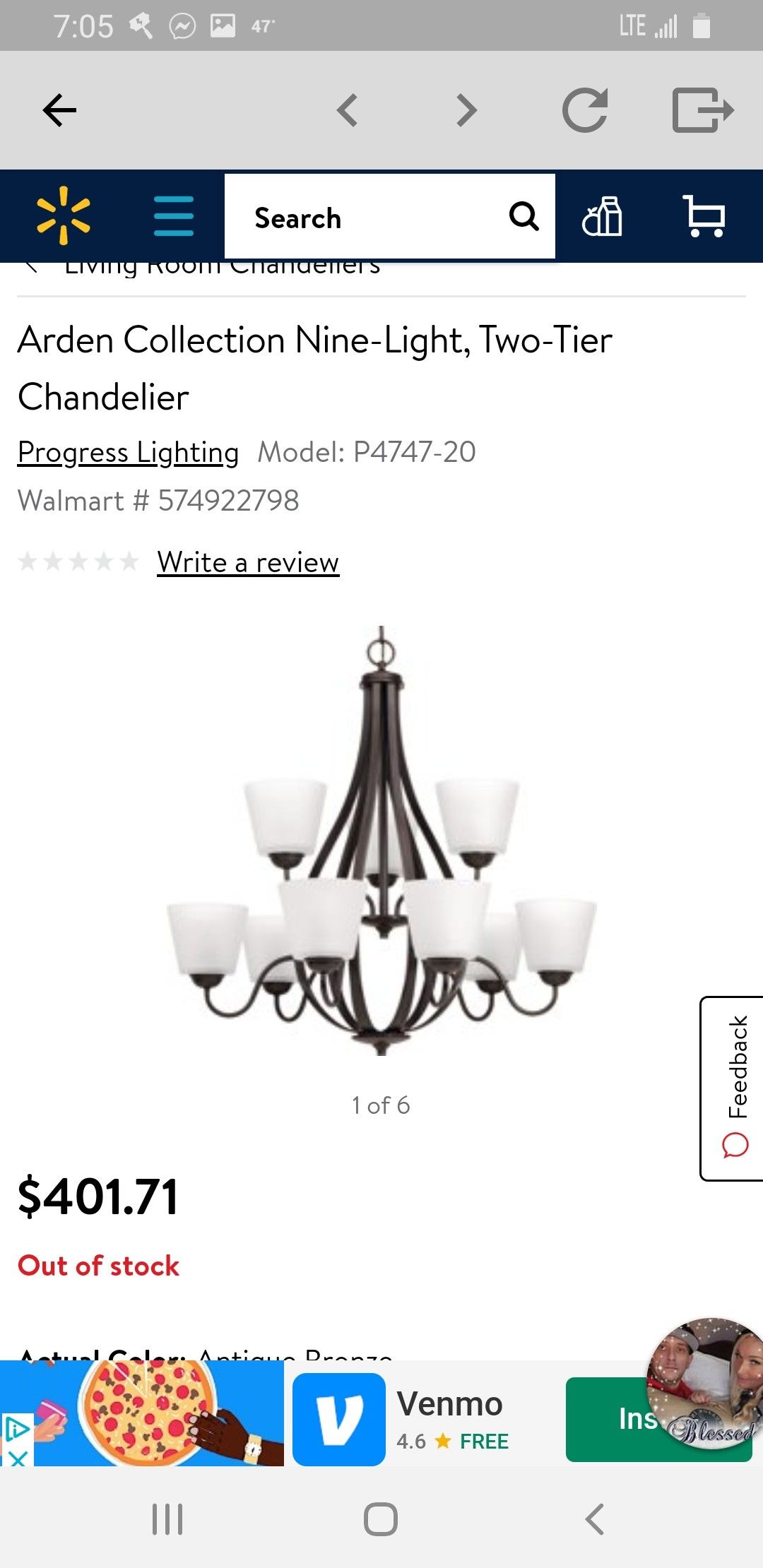 Arden chandelier