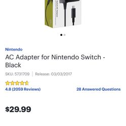 Nintendo Switch AC Adapter 