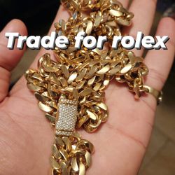 ❤️trade❤️for Gold Rolex Cuban Link 14k 298g Solid