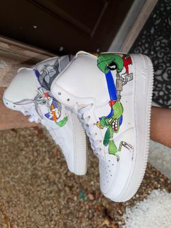 Custom Hand-Painted Looney Tunes Nike Air Force 1 Highs-Men’s 7.5
