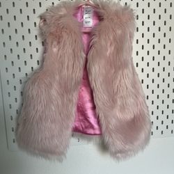 4-5 Years Faux Fur Girls Best Light Pink NEW 