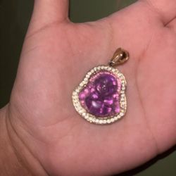 Purple Buddah Pendant 