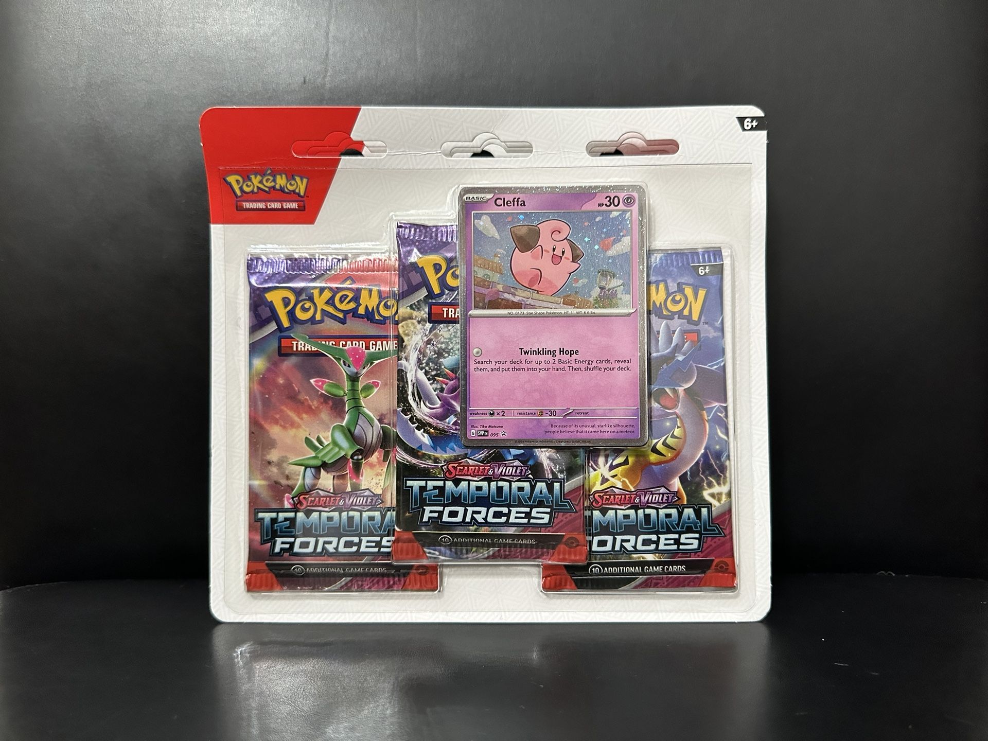 Pokémon Scarlet & Violet Temporal Forces Cleffa 3 Pack Blister