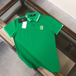 Fendi Green Polo Shirt New 