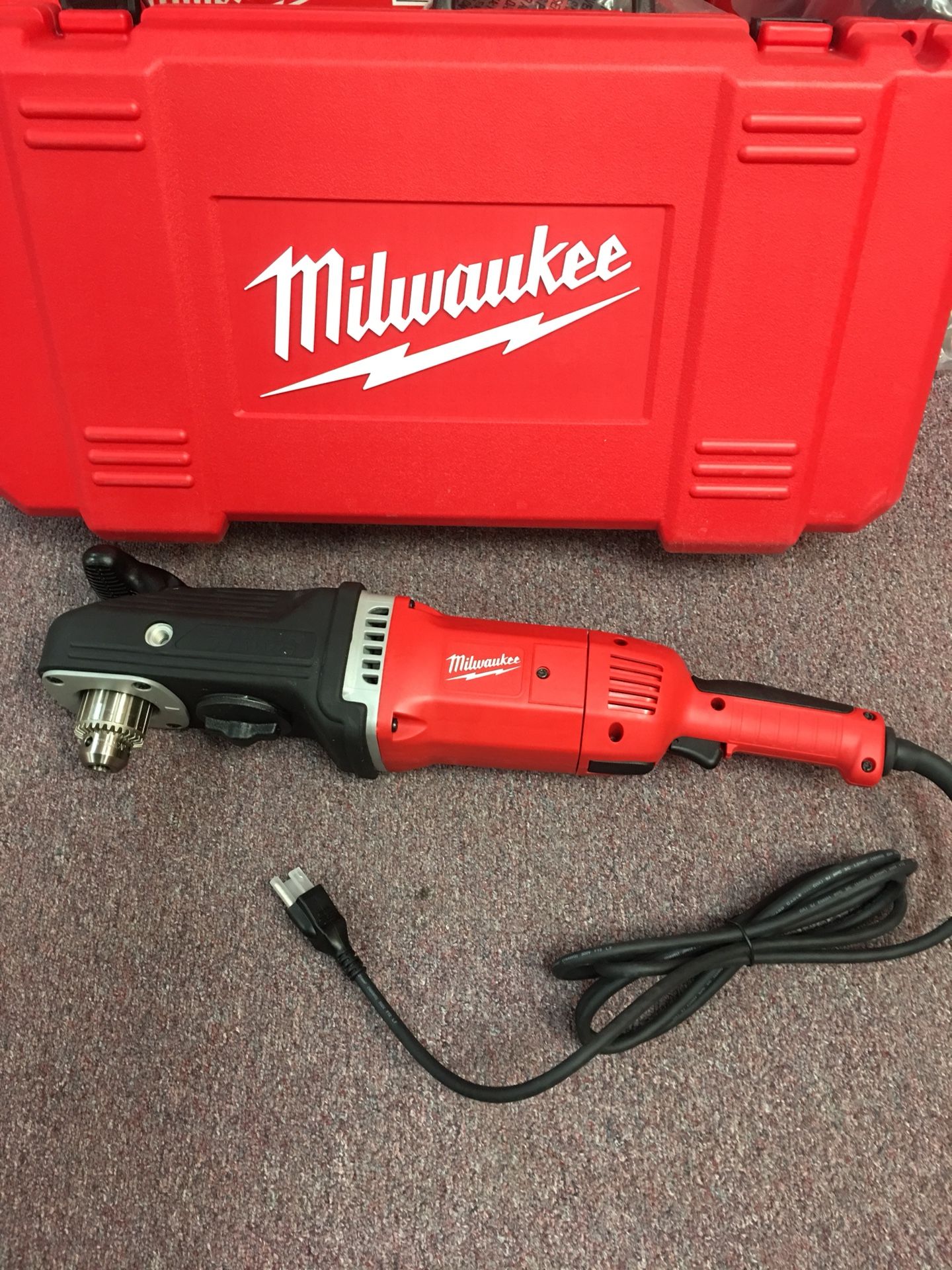 New Milwaukee Super Hawg 1/2” High Power Right Angle Drill. 1680-21