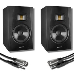 Adam Audio T7V Studio Monitor Speakers Pair with XLR  Cables