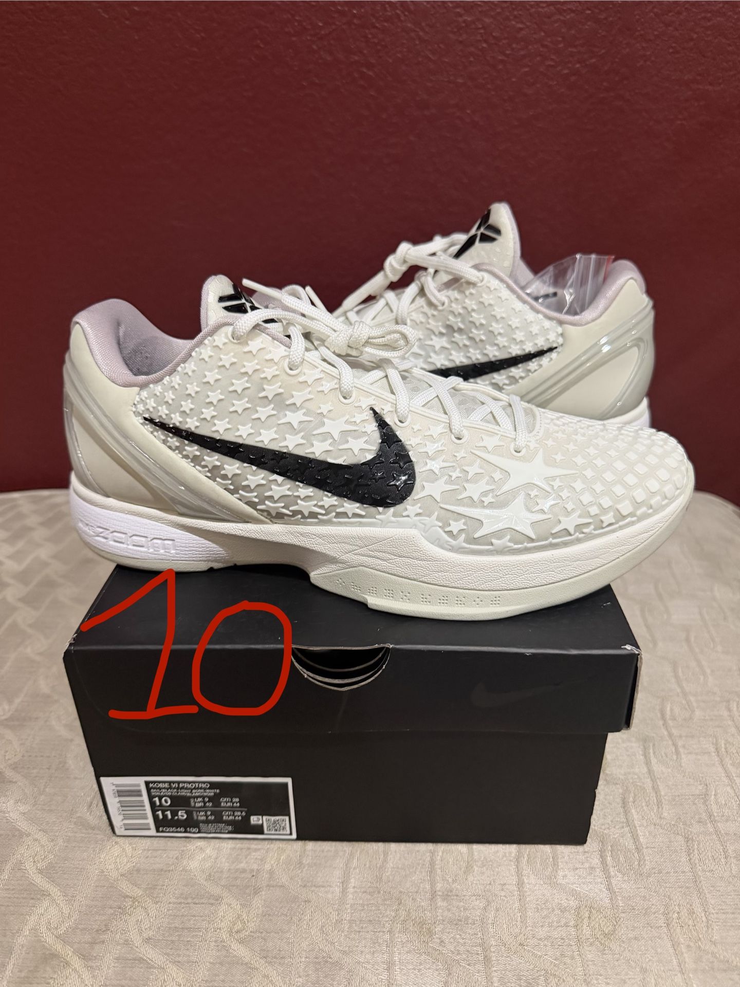 MENS SIZE 10 KOBE 6 PROTRO ALL STAR