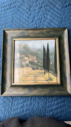 This framed Italian countryside print by Jill McGannon