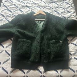 Vintage Cardigan Sweater (Green)