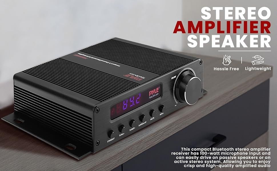 New Pyle 100 Watt Home Amplifier System With FM 📻 Radio 🔘