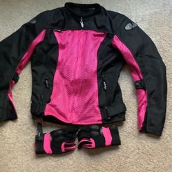 Ladies Women’s Joe Rocket Velocity Motorcycle Jacket XS Pink Black
