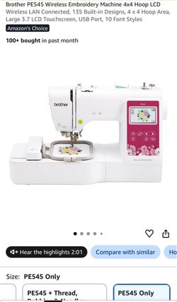 Brother PE545 Wireless Embroidery Machine