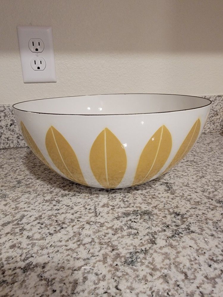 Rare Large 11" Lotus Enamelware Bowl Catherineholm