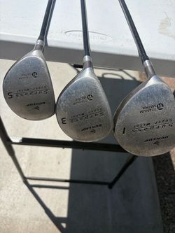 Left handed driver and woods