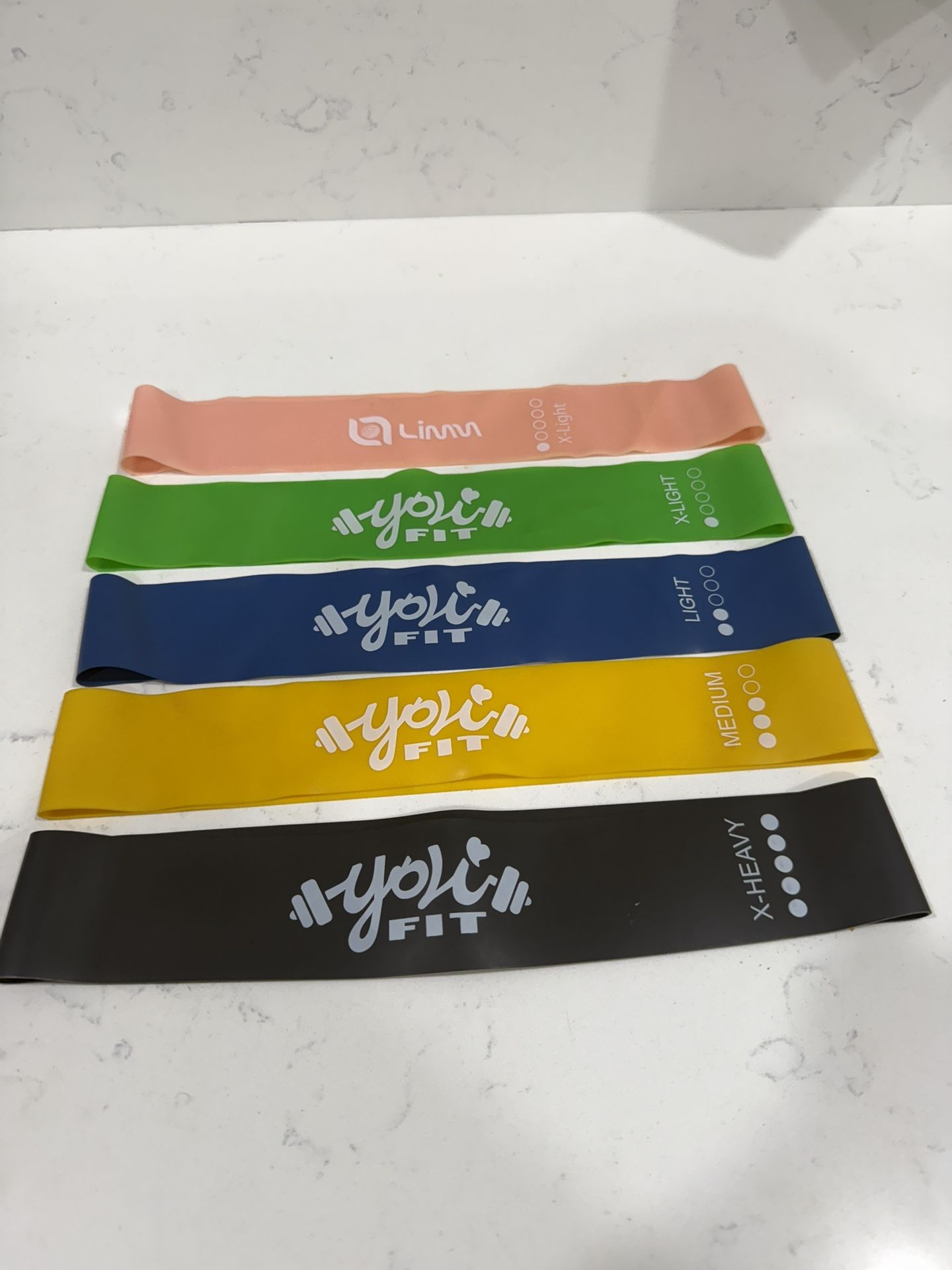 Resistance Band Set (5 Levels) + Carry Pouch – Like New