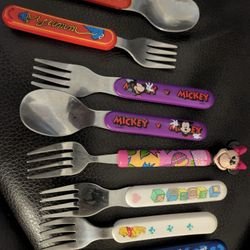 Kids Cartoon Spoons And Forks Qty 8